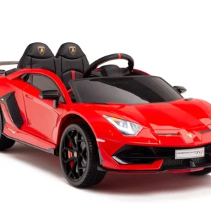 12V Lamborghini Aventador SVJ Kids Ride On Sports Car with Remote - Red