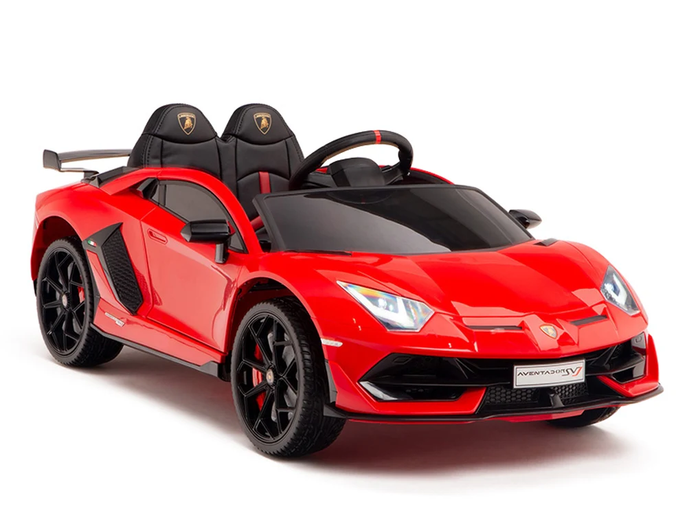 12V Lamborghini Aventador SVJ Kids Ride On Sports Car with Remote - Red